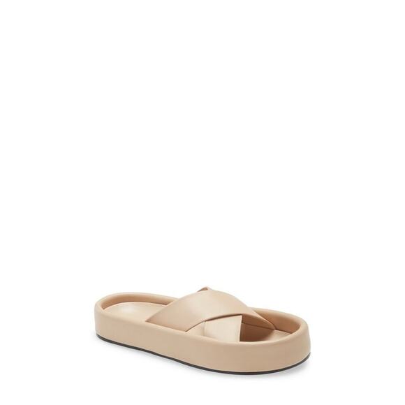 NEW Frame Le Laurel Slide Sandals In Oatmeal Sz 36/5.5 - Picture 10 of 11